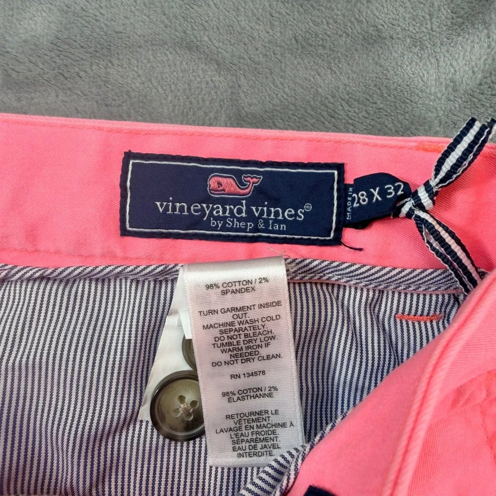New Vineyard Vines Breaker Pant Men's Size 28x32 Papaya Passion Pink Chino